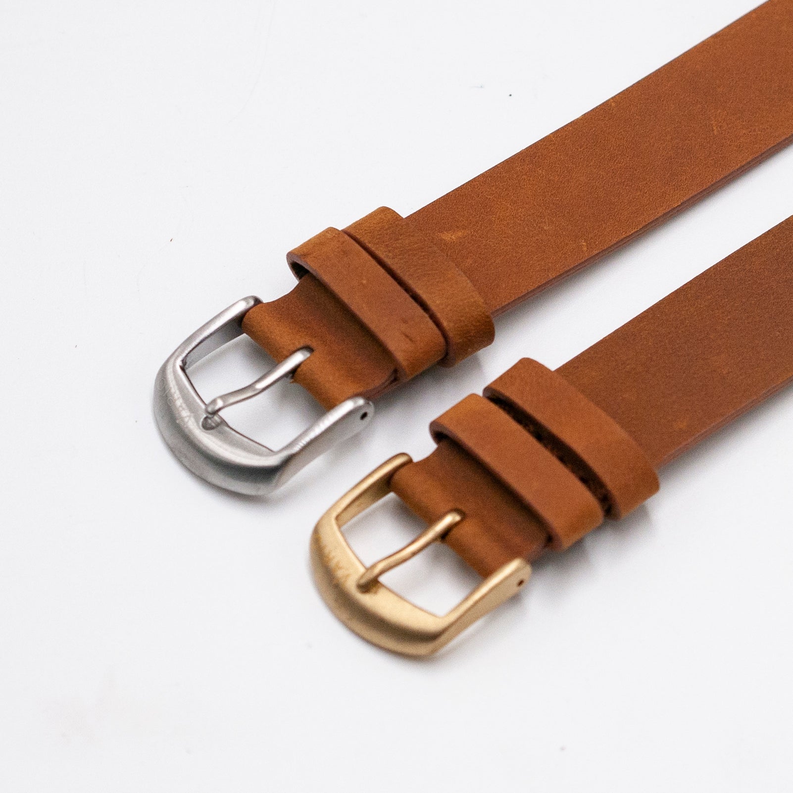 vario crazy horse bund watch strap brass